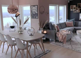一组北欧风粉色系装修效果图 理想的住处