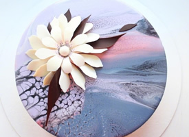 一组艺术感的镜面蛋糕，把风景画在蛋糕上