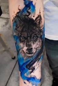 一组和狼头相关的狼纹身图片9张