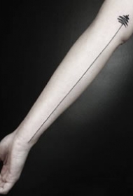 9张手臂胳膊上的很简约线条纹身图案