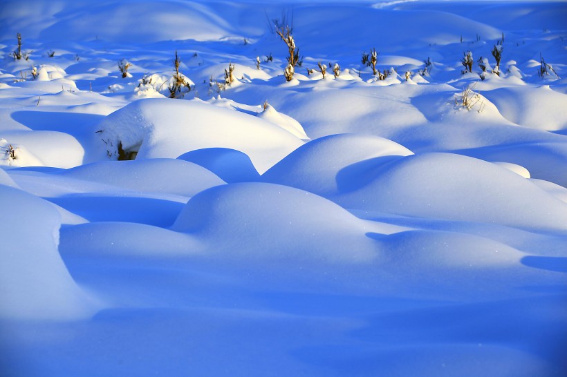 点击大图看下一张：新疆阿勒泰雪景图片