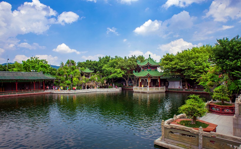 点击大图看下一张：广东广州宝墨园风景图片