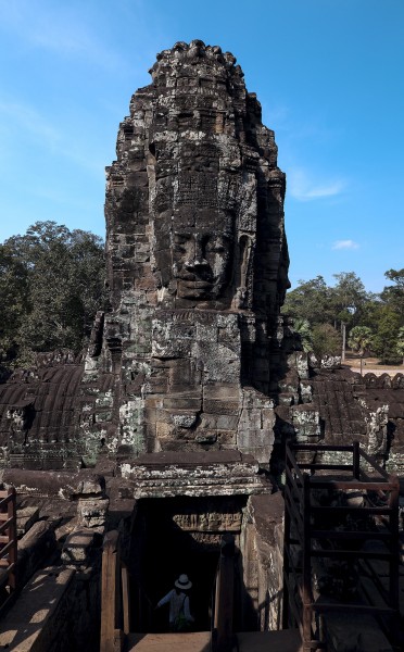 点击大图看下一张：柬埔寨巴戎寺风景图片