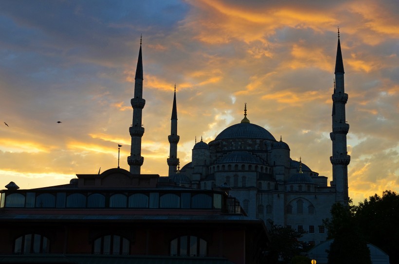 点击大图看下一张：土耳其蓝色清真寺图片