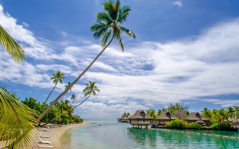 点击大图看下一张：波利尼西亚波拉波拉岛风景图片