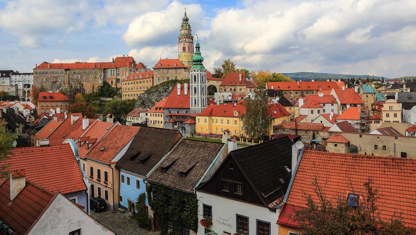 点击大图看下一张：捷克克鲁姆洛夫城堡风景图片