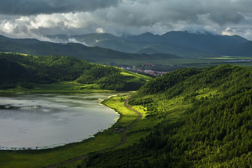 点击大图看下一张：西藏柴河风景图片