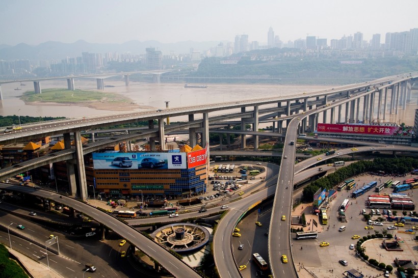 点击大图看下一张：重庆菜园坝立交桥图片