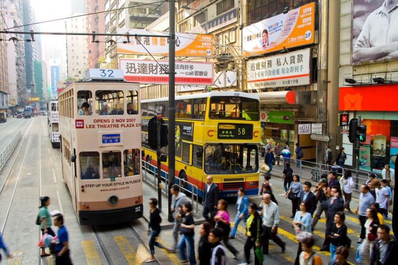 点击大图看下一张：繁华热闹的香港图片