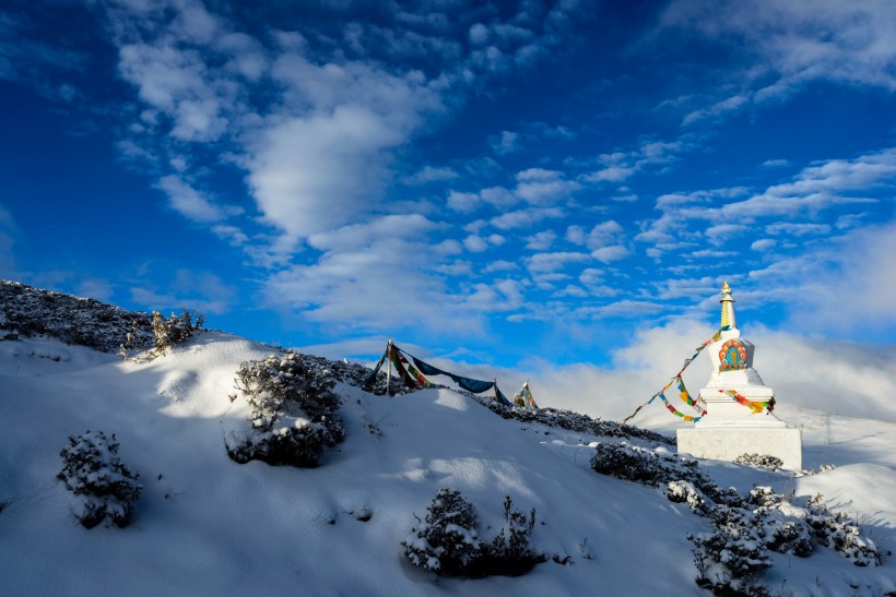 点击大图看下一张：四川高尔寺山雪景图片