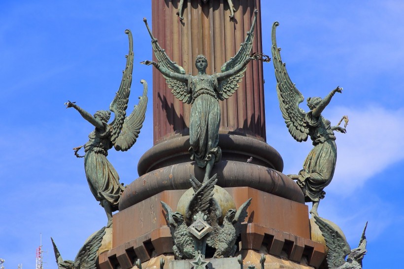 点击大图看下一张：西班牙巴塞罗那哥伦布纪念广场风景图片