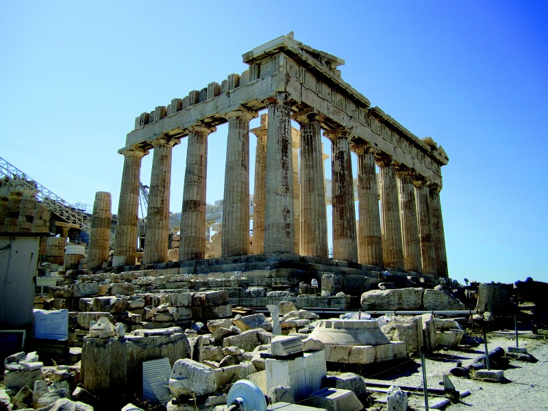 点击大图看下一张：希腊雅典卫城风景图片