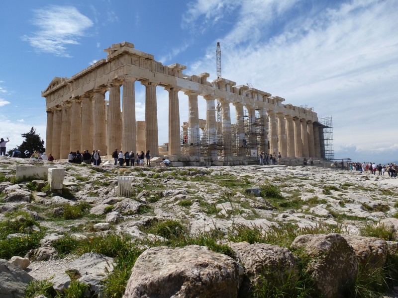 点击大图看下一张：希腊雅典卫城风景图片