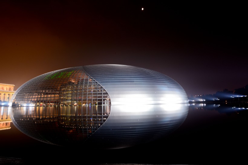 点击大图看下一张：北京国家大剧院夜色图片