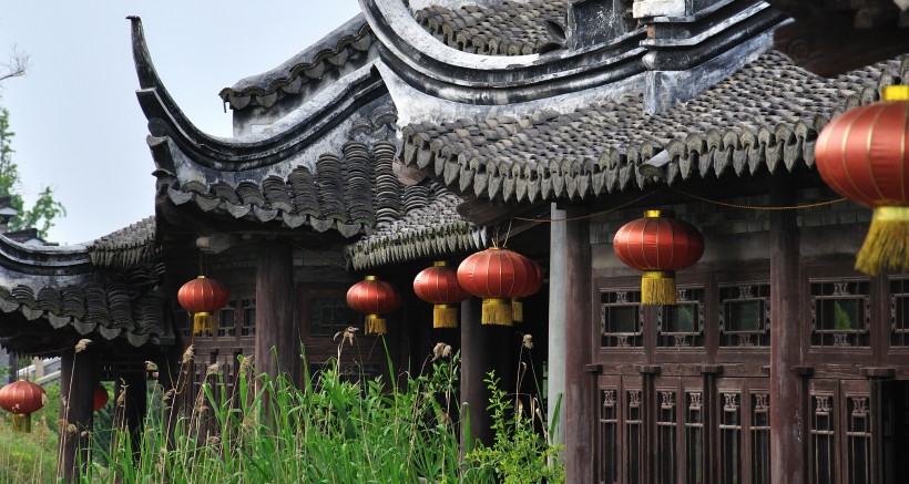 点击大图看下一张：上海韩湘水博园风景图片