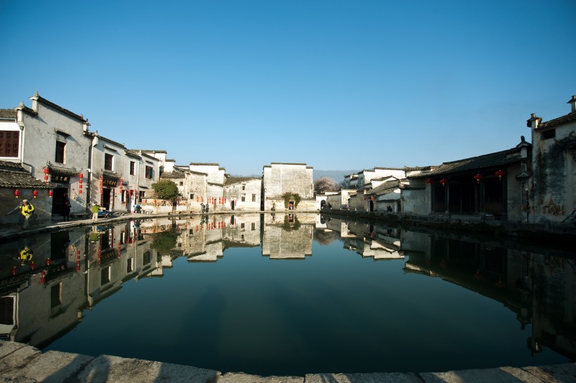点击大图看下一张：安徽黄山宏村风景图片