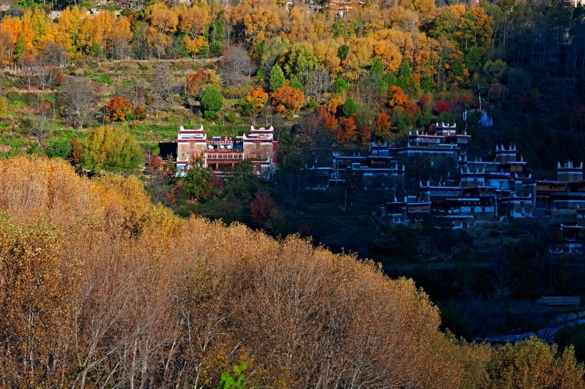 点击大图看下一张：四川甲居藏寨风景图片