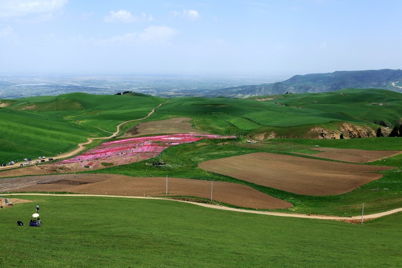 点击大图看下一张:新疆江布拉克草原风景图片