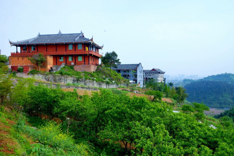 点击大图看下一张：四川大竹县净土寺风景图片