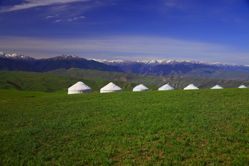 点击大图看下一张：新疆喀拉峻草原风景图片