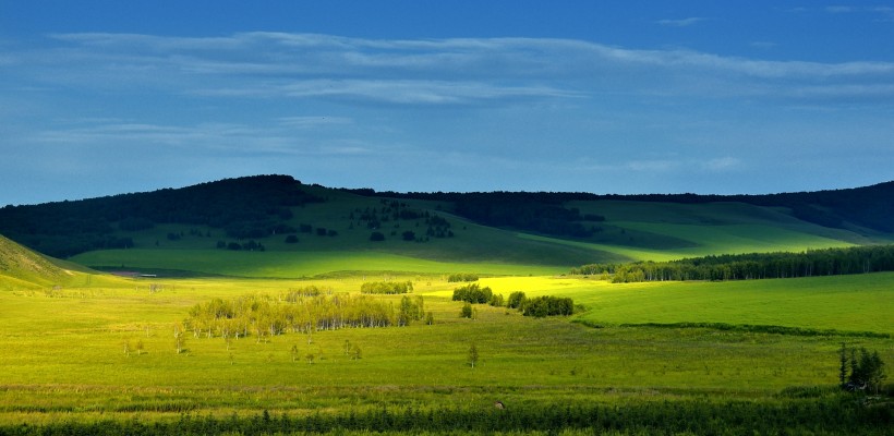 点击大图看下一张：内蒙古科尔沁草原风景图片