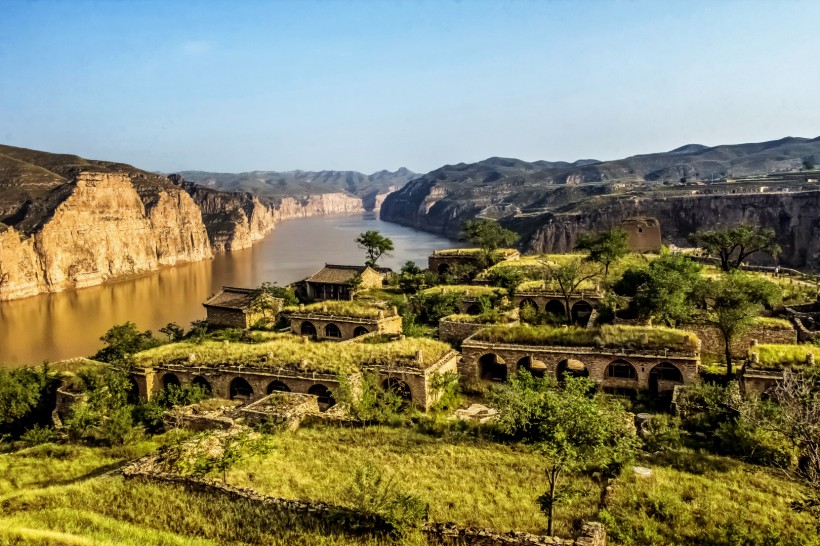 点击大图看下一张：山西老牛湾风景图片