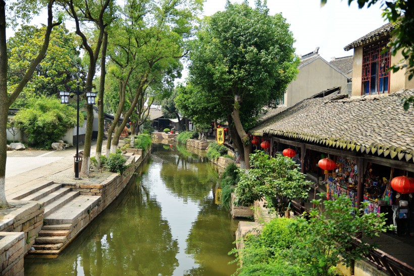点击大图看下一张：江苏苏州甪直古镇风景图片