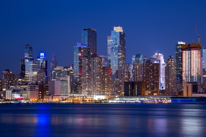点击大图看下一张：美国纽约曼哈顿城市建筑风景图片