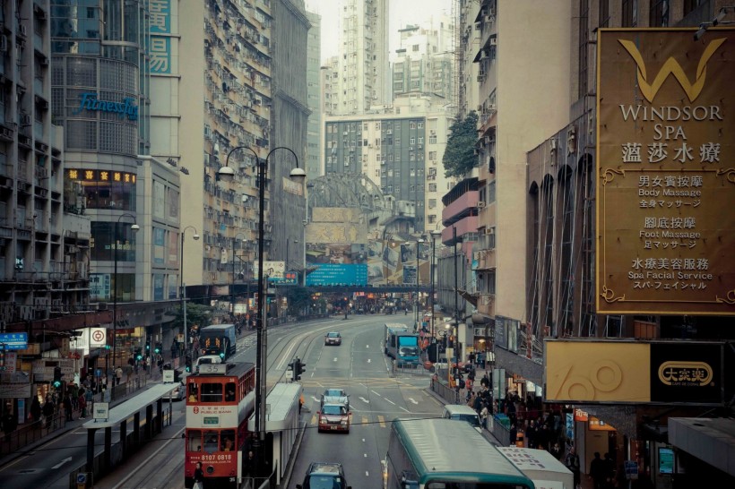 点击大图看下一张：香港旺角街景图片