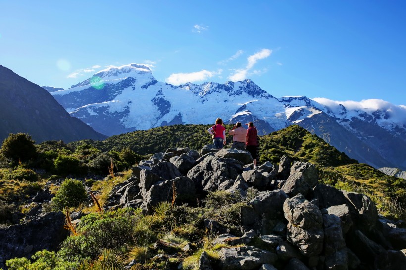 点击大图看下一张：新西兰南岛库克山风景图片