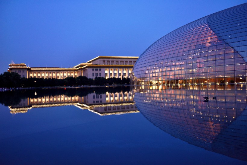点击大图看下一张：北京国家大剧院风景图片