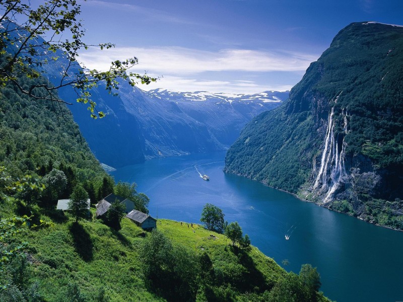 点击大图看下一张：挪威峡湾风景图片