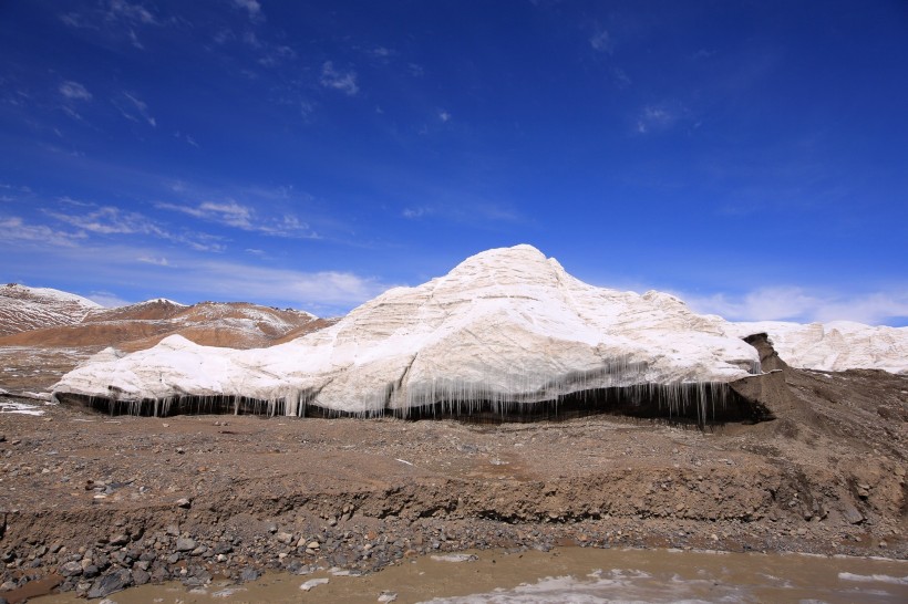 点击大图看下一张：西藏普若岗日冰川风景图片