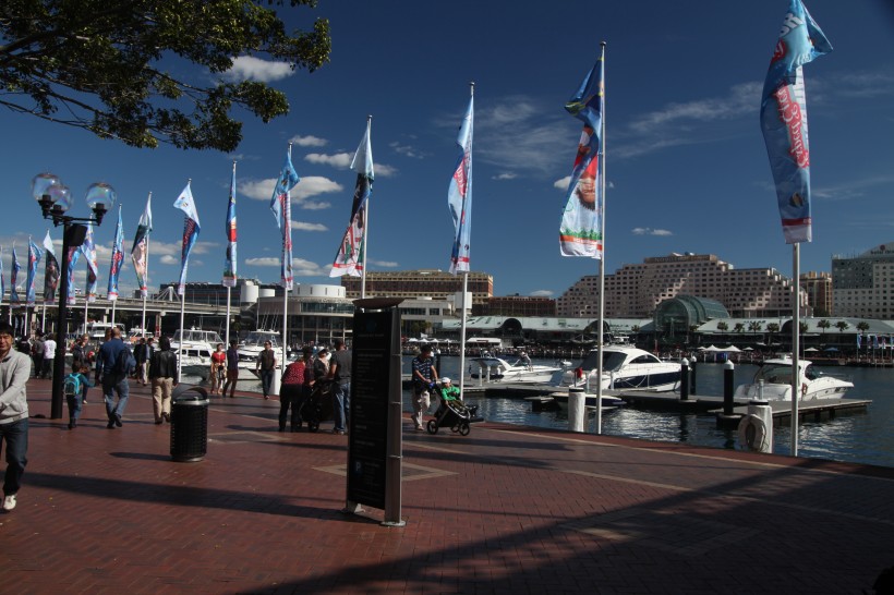 点击大图看下一张：澳大利亚悉尼情人港风景图片