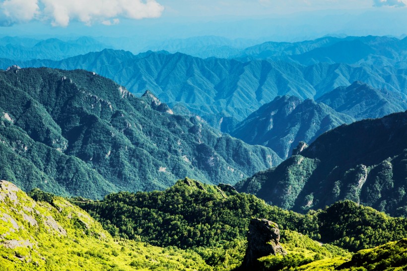 点击大图看下一张：西安秦岭光头山风景图片