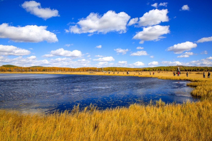 点击大图看下一张：河北七星湖湿地风景图片