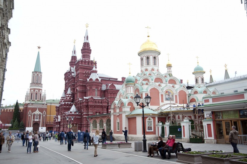 点击大图看下一张：俄罗斯莫斯科红场风景图片