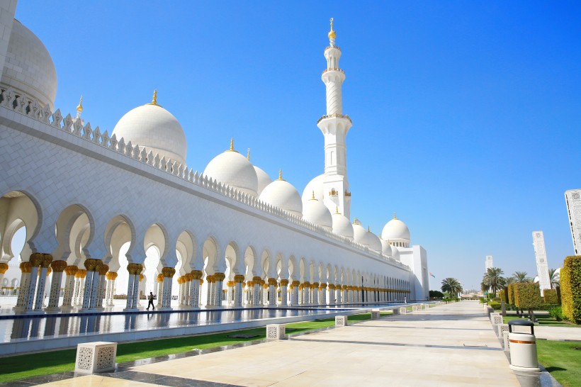 点击大图看下一张：阿联酋阿布扎比大清真寺图片