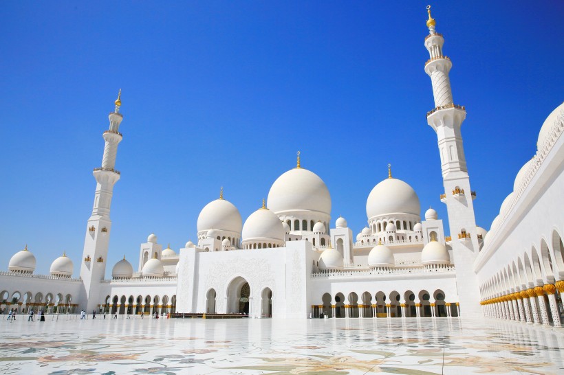 点击大图看下一张：阿联酋阿布扎比大清真寺图片