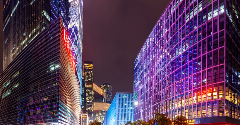点击大图看下一张：广东深圳璀璨夜景图片