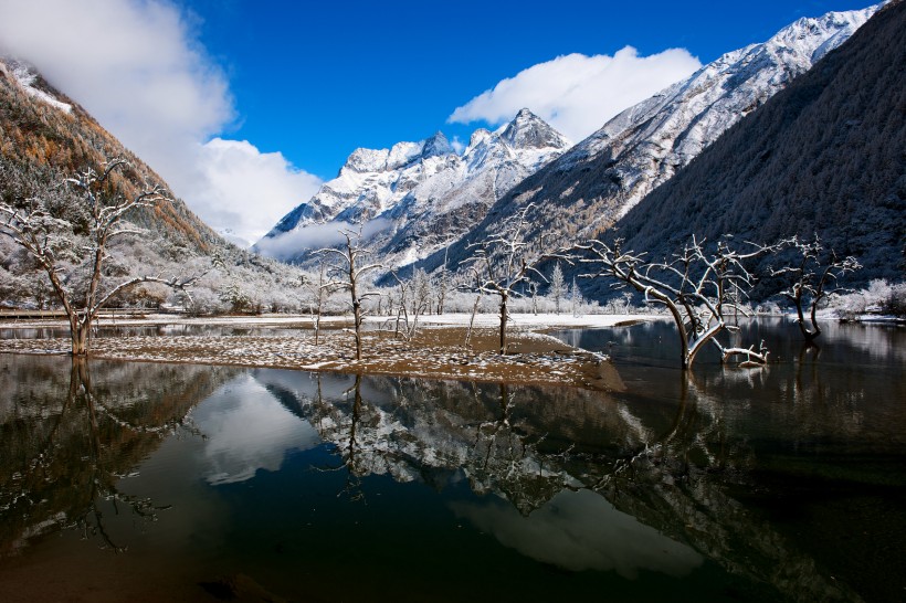 点击大图看下一张：四川双桥沟冬季风景图片