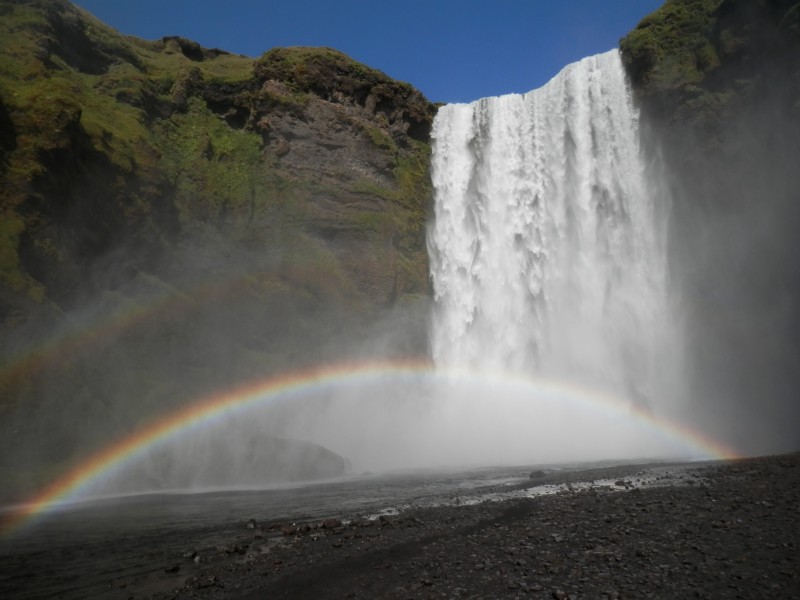 点击大图看下一张：冰岛共和国斯科加瀑布图片