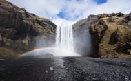 冰岛共和国斯科加瀑布图片_10张