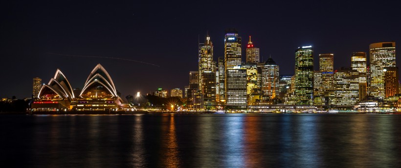 点击大图看下一张：澳大利亚悉尼夜景风景图片