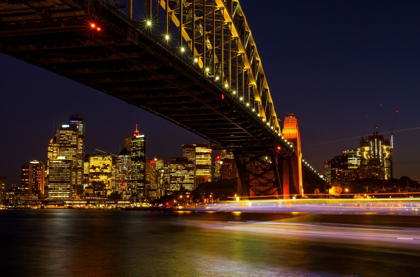 点击大图看下一张：澳大利亚悉尼夜景风景图片