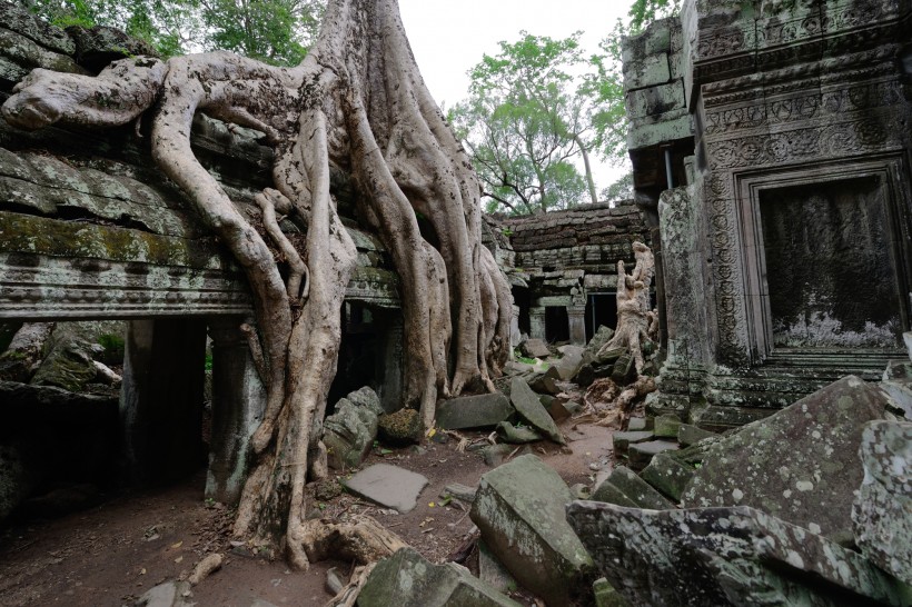 点击大图看下一张：柬埔寨塔布隆寺风景图片