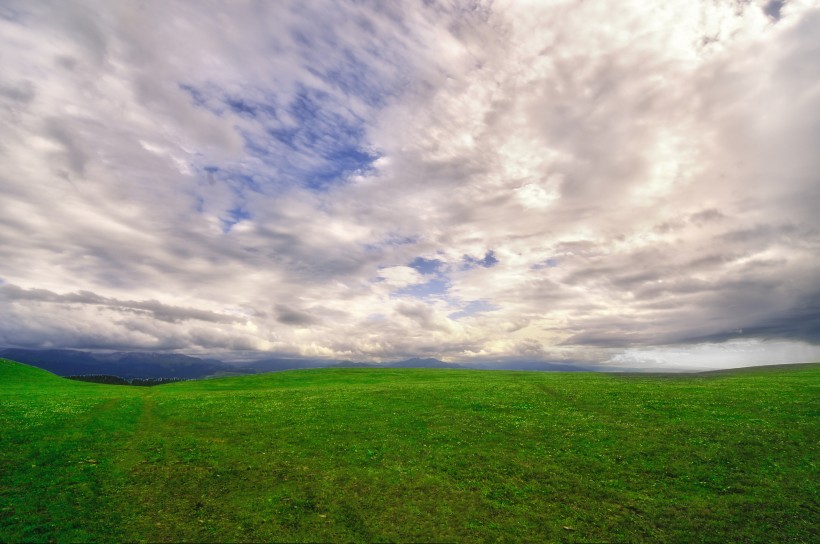 点击大图看下一张：新疆特克斯草原秀丽风景图片