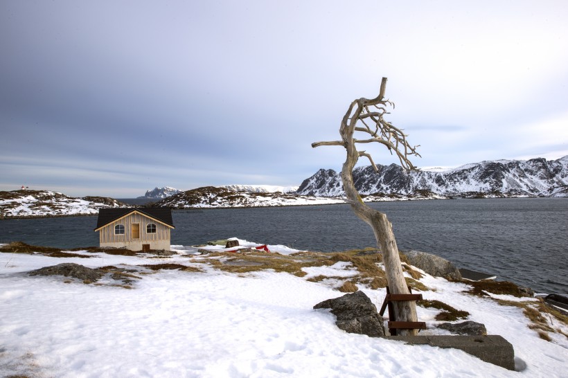 点击大图看下一张：挪威雪景图片
