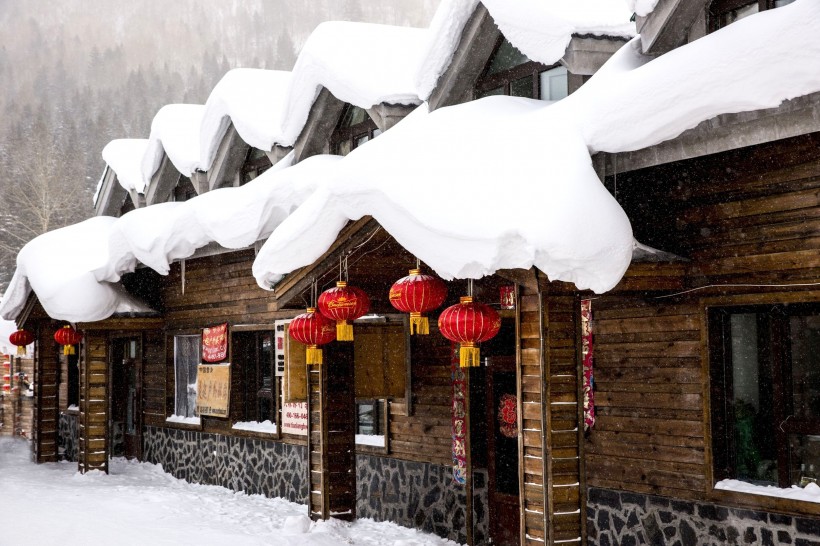 点击大图看下一张：黑龙江雪乡风景图片