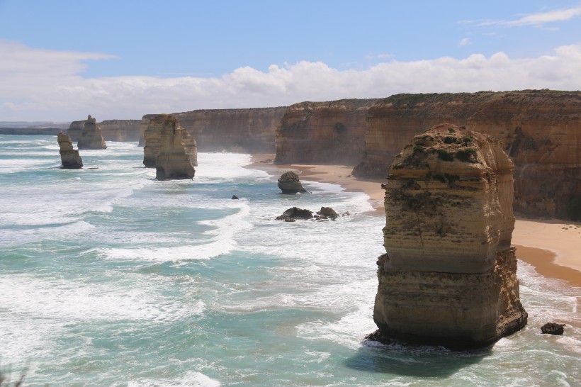 点击大图看下一张：澳大利亚维多利亚州十二使徒岩图片